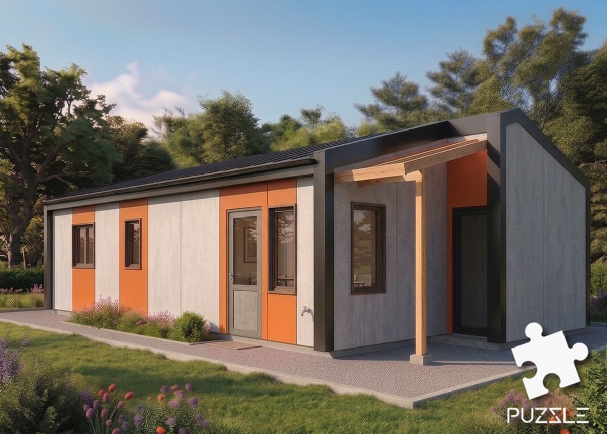Rendu de la première maison pilote Puzzle à Paine, région métropolitaine de Santiago